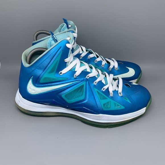 Nike LeBron X Blue Diamond Basketball Shoes 542244-400 Men’s Sz‎ 11 - Picture 1 of 10